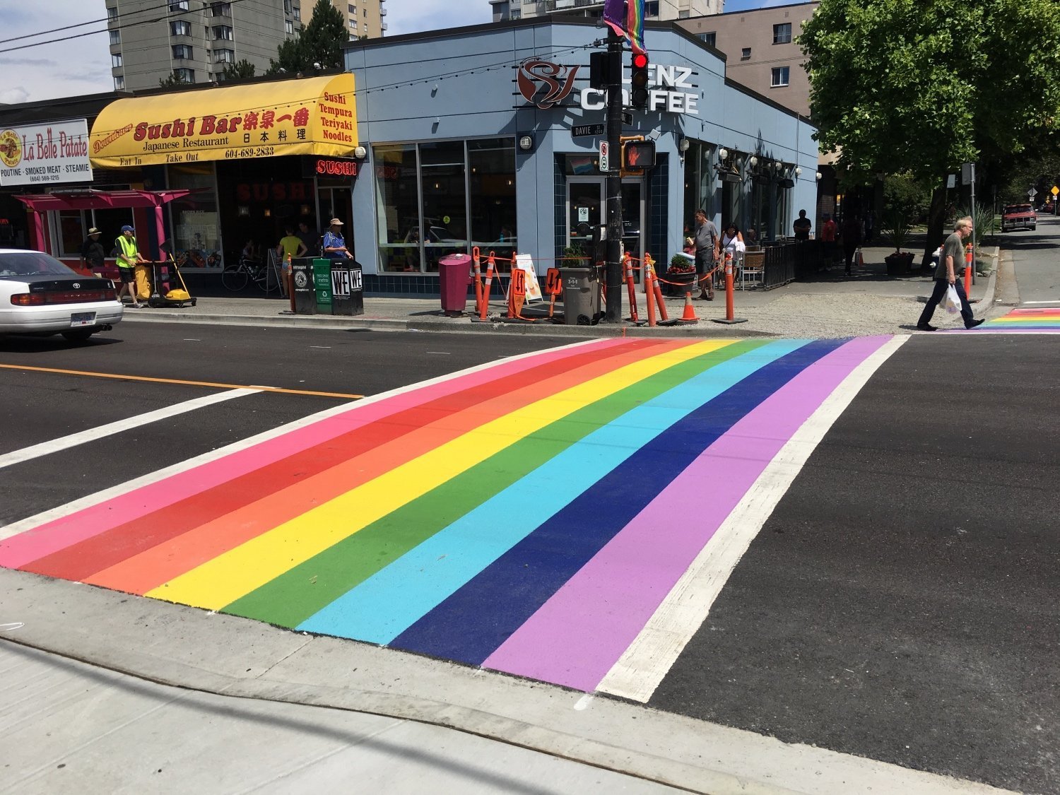 Image result for rainbow crosswalk burnaby
